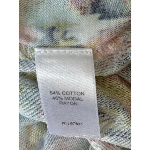 J. Jill Pure Jill Women Watercolor Tunic Top XL Pocket Long Sleeve Modal Blend - Picture 6 of 9